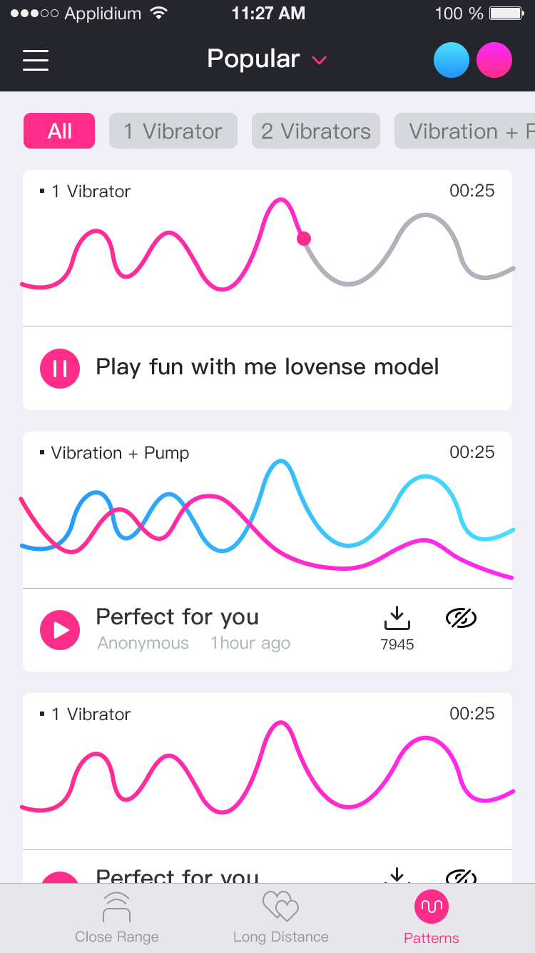 Wireless Bluetooth Sex Toys Controlled Via Free App