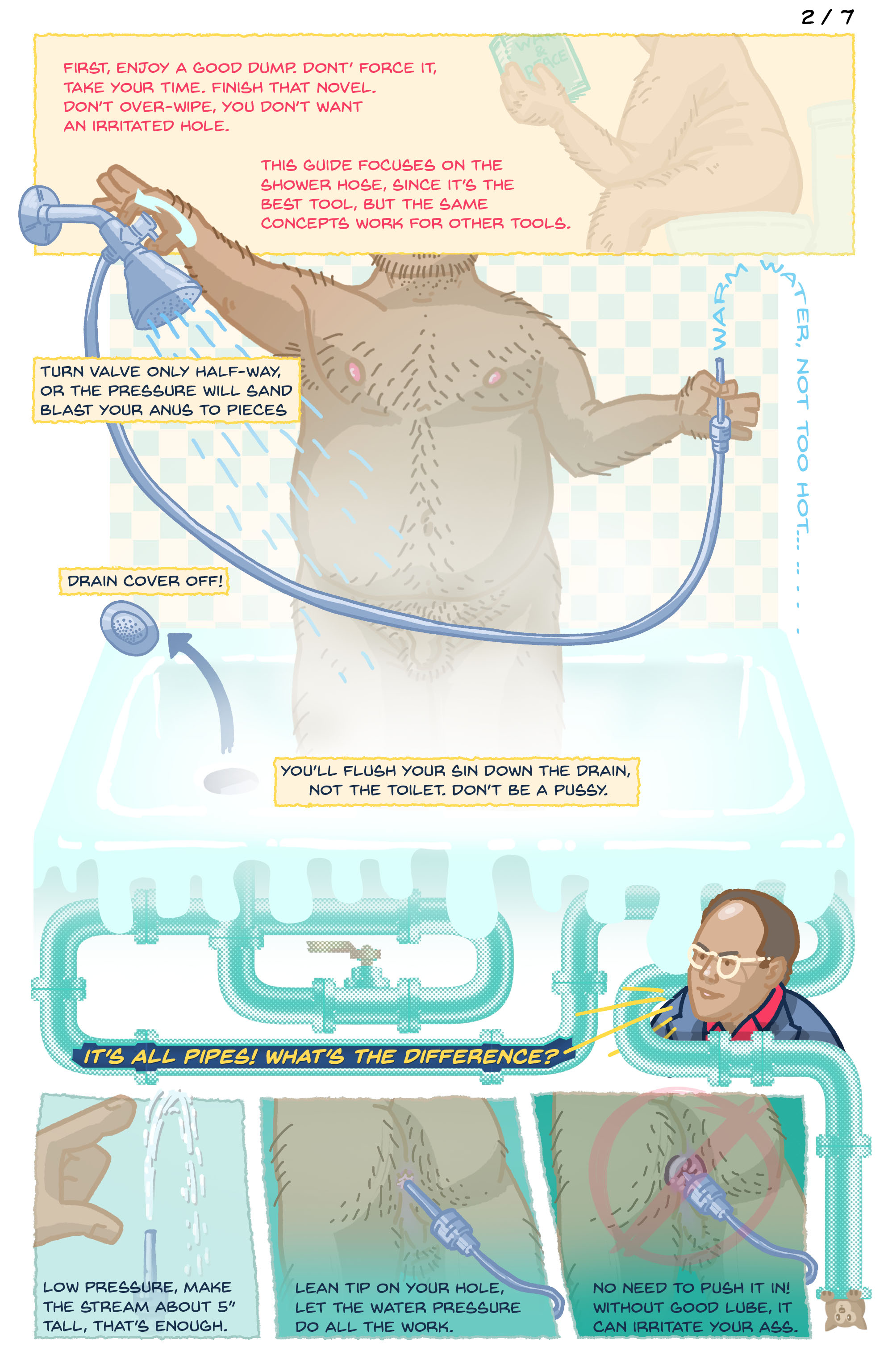 Anal Sex Techniques Cover - Guide on How to Clean for Anal Sex - With Cute Infographics