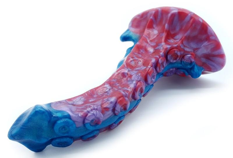 blue and purple tentacle dildo