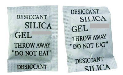 Silica gel packets help keep your electronic sex toys dry
