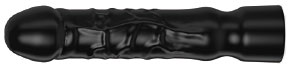 Large black rubber dildo