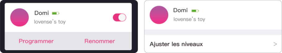 L'application Lovense Remote vous permet de choisir l'intensité des vibrations et de les sauvegarder pour plus tard.