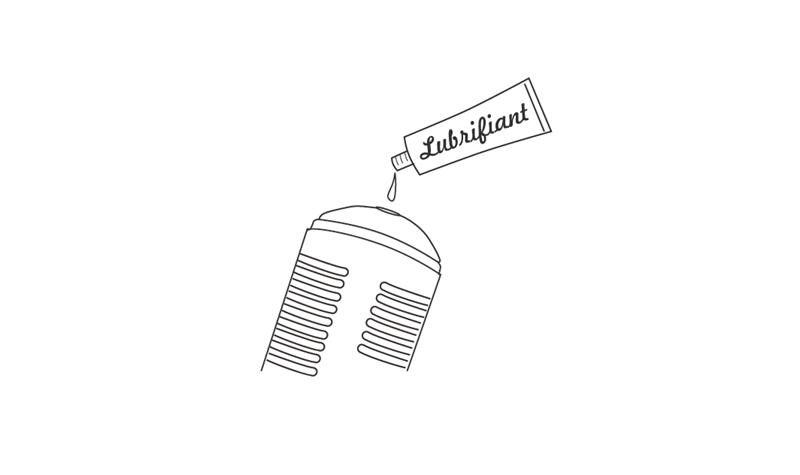 Appliquer généreusement du lubrifiant à base d'eau dans le manchon de Max.