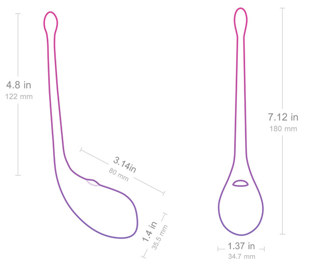 Lush by Lovense dimensions. Lush by Lovense dimensions.