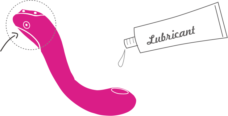 Applying the water based lube on Osci by Lovense.